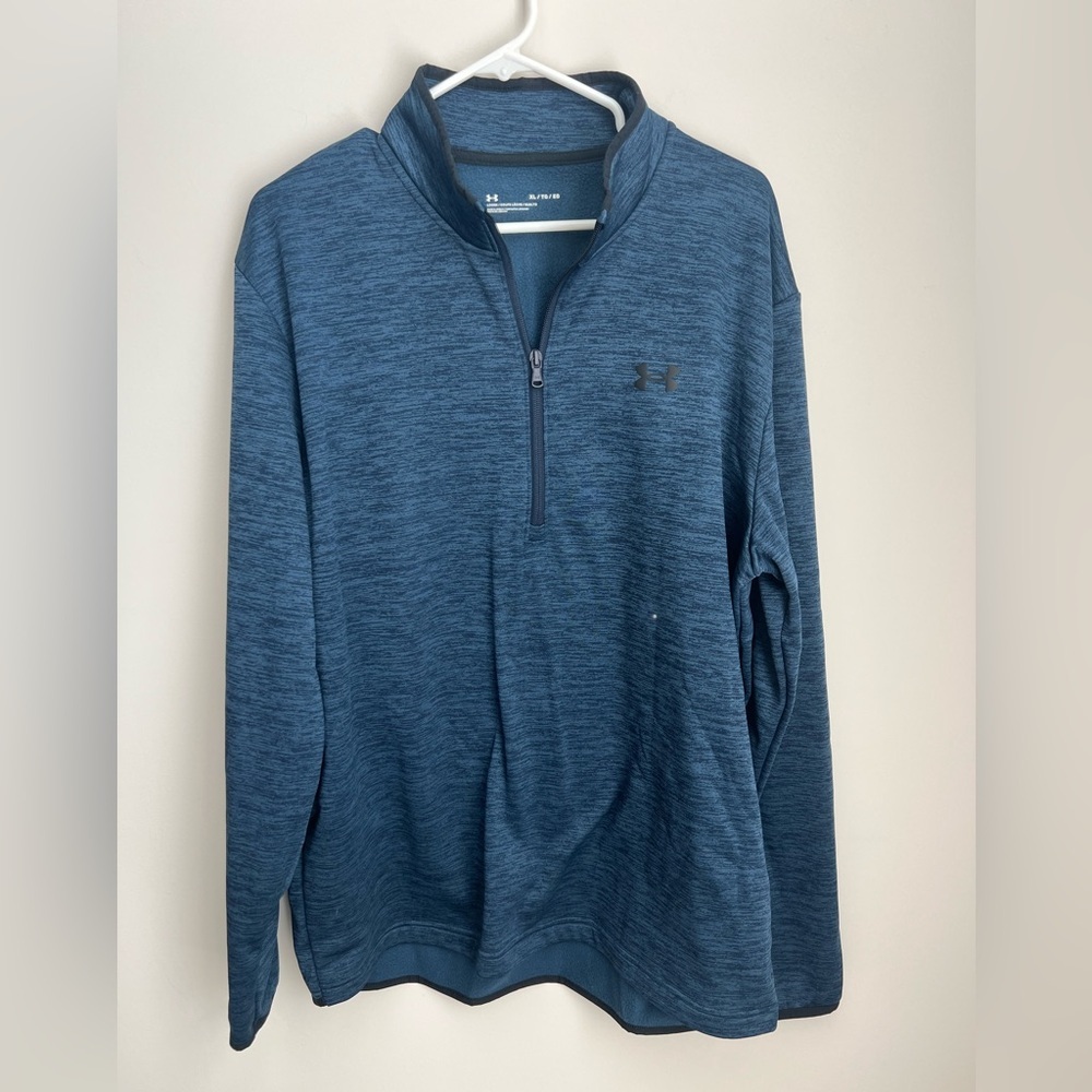 Under Armour Men’s Navy Blue ¼ Zip Pull Over XL